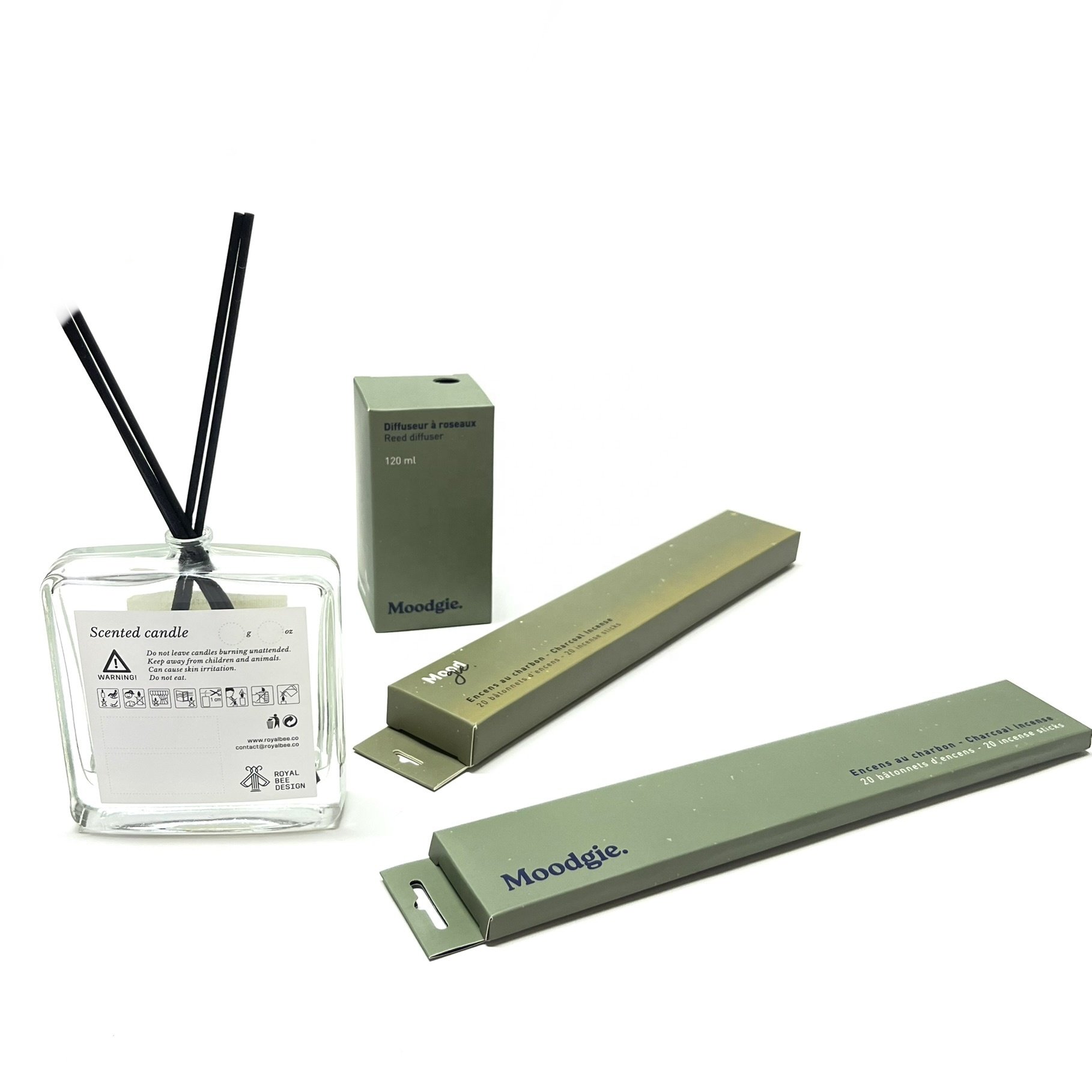 Custom logo empty incense boxes bamboo making incense sticks matches packaging gift fold paper envelope for incense