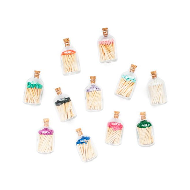 Red Green Decorative Premium Wooden Safety Matches in Bottles for Lighting Candles