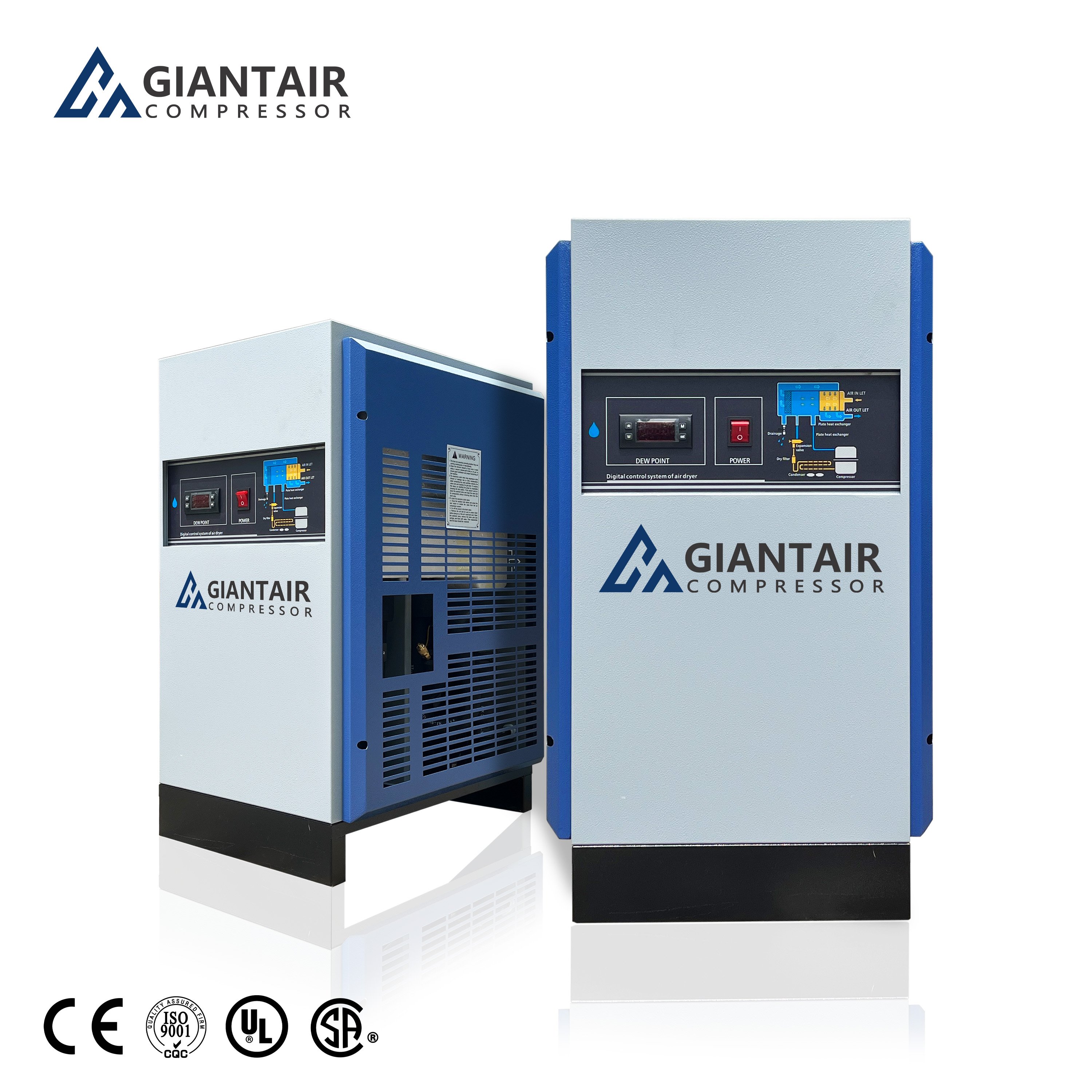 Refrigerant Air Dryer for Air Compressor Match to 30hp Air Cooling 1.3mpa (189psi)