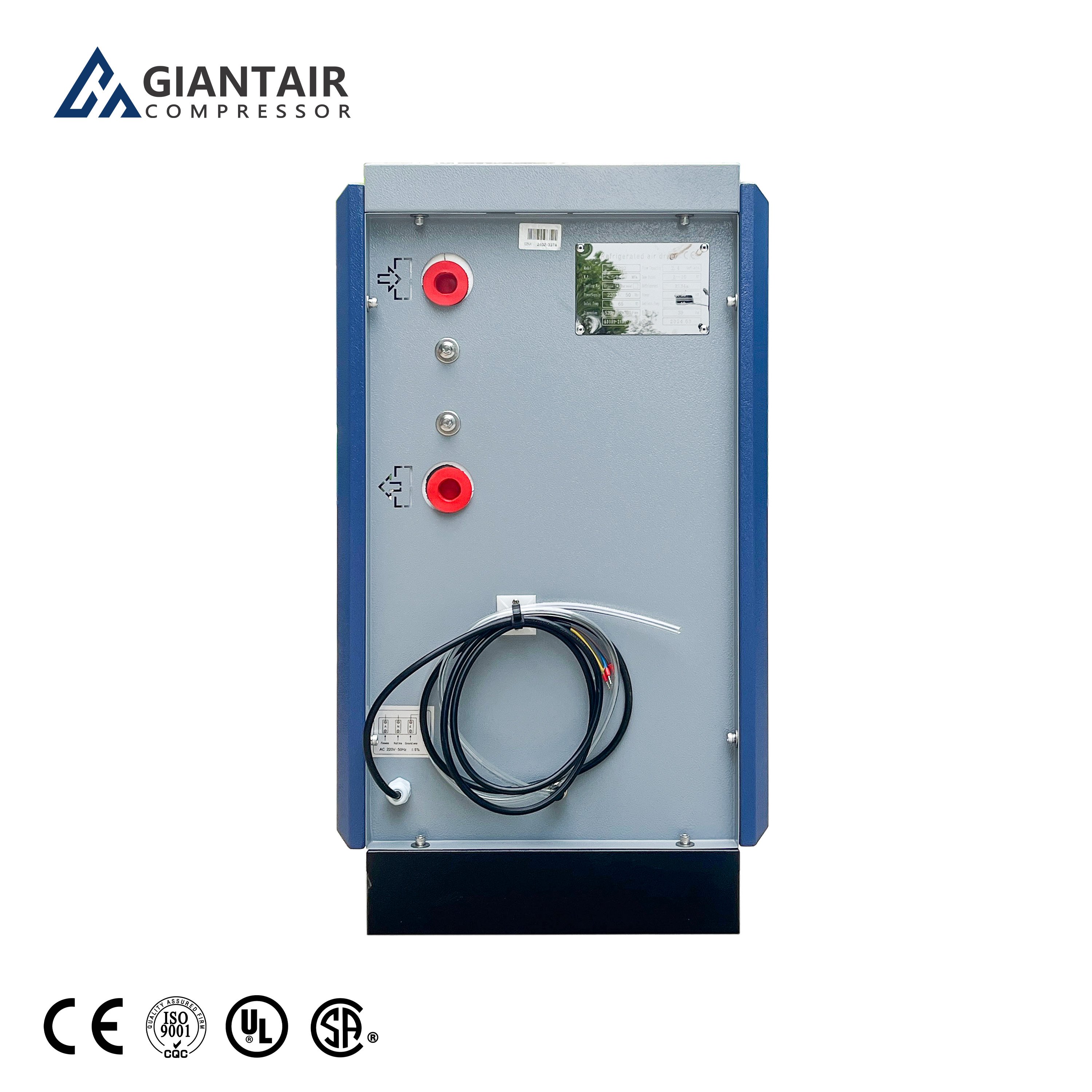 Refrigerant Air Dryer for Air Compressor Match to 30hp Air Cooling 1.3mpa (189psi)