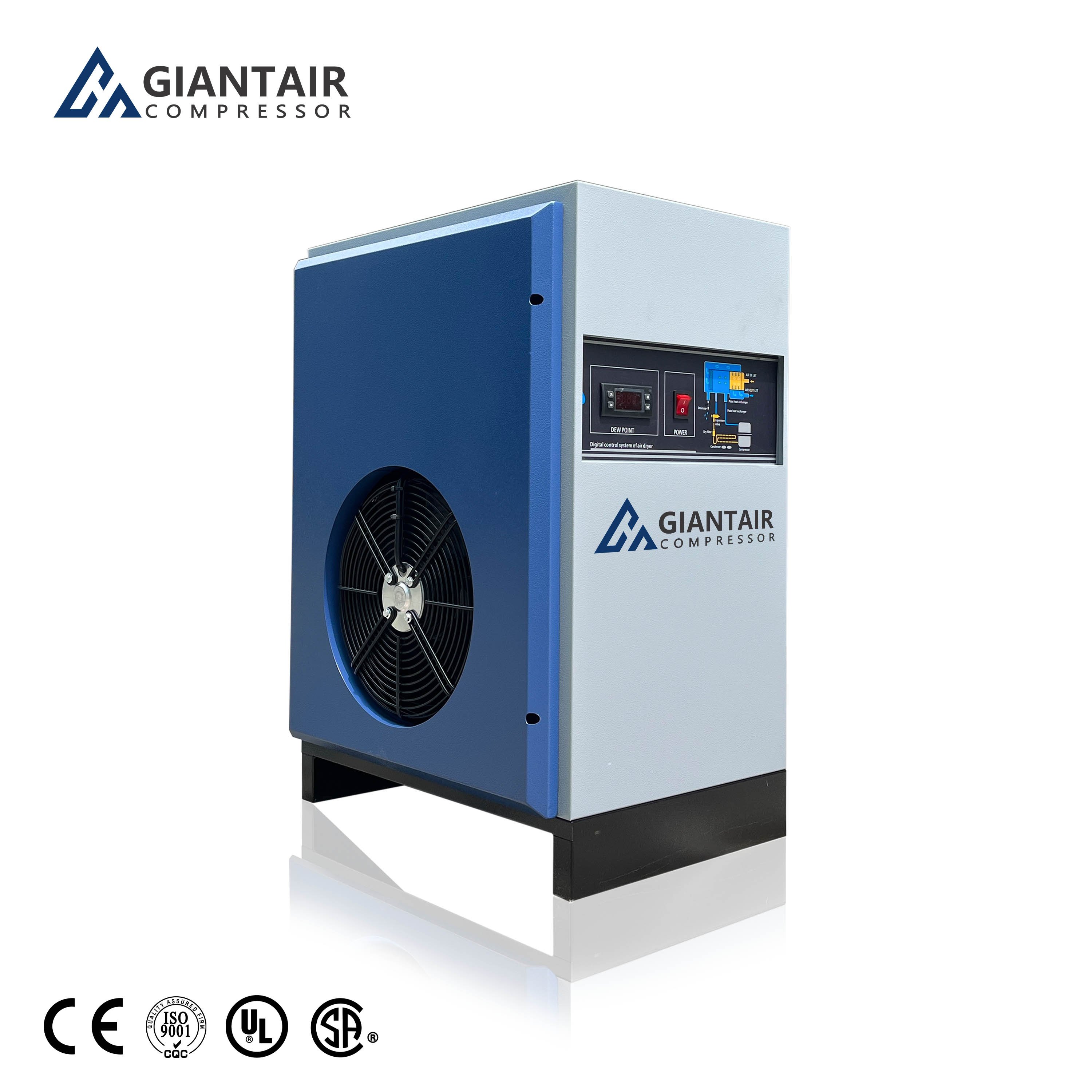 Refrigerant Air Dryer for Air Compressor Match to 30hp Air Cooling 1.3mpa (189psi)