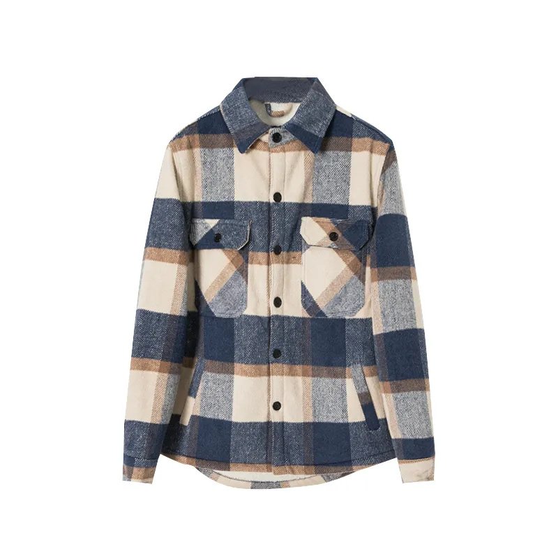 TAOP&ZA Men's 2024 Autumn and Winter Jacket 13 Color Plaid Shirt Jacket All-match Thickened Long-sleeved Shirt 0397370