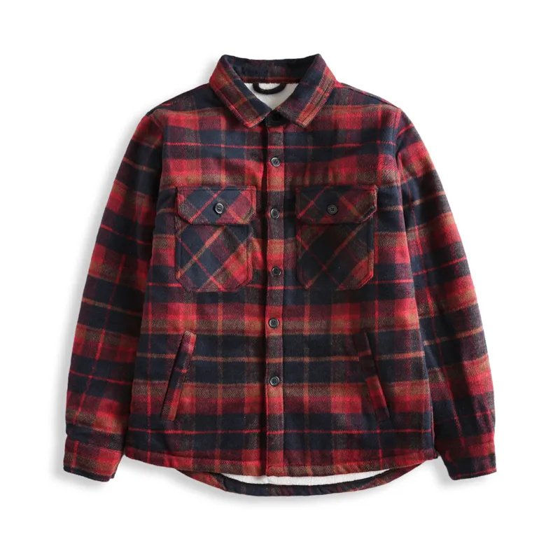 TAOP&ZA Men's 2024 Autumn and Winter Jacket 13 Color Plaid Shirt Jacket All-match Thickened Long-sleeved Shirt 0397370