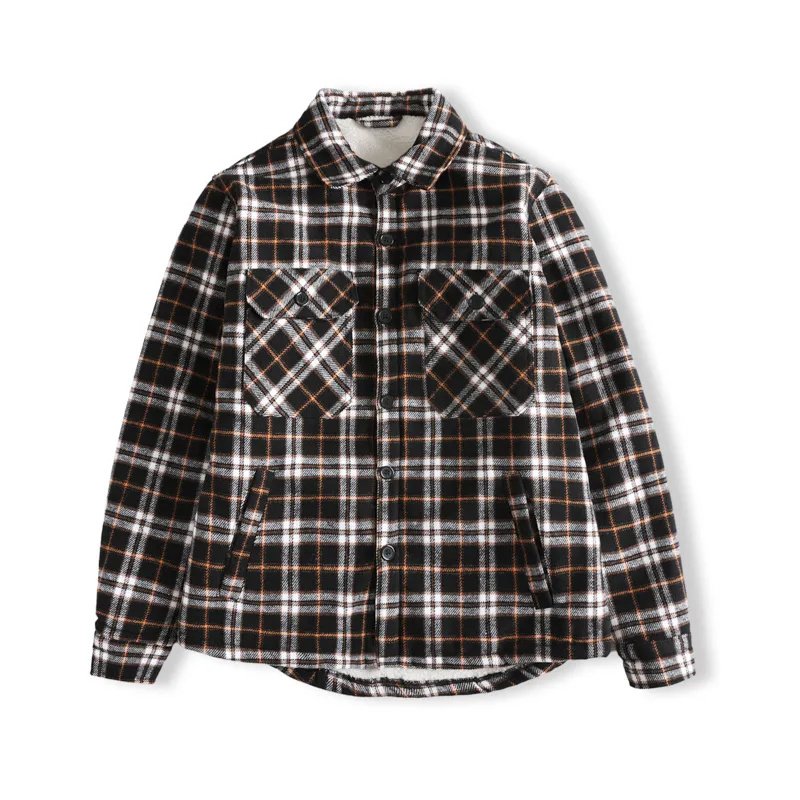 TAOP&ZA Men's 2024 Autumn and Winter Jacket 13 Color Plaid Shirt Jacket All-match Thickened Long-sleeved Shirt 0397370