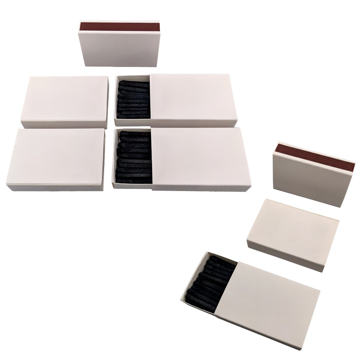 Wooden Kitchen Matches with Strike On Box for Candles Kitchen Camping Black 20 Stems Matchsticks Box Fire Starter Lighter