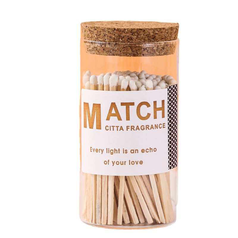 Creative matches wholesale scented candles special boxed wooden stem matches disposable matches hotel wedding matchbox