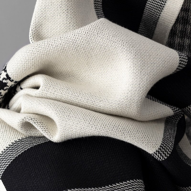 2024 Autumn Europe Fashion Women's Casual Set Wholesale Cape Large Shawl Solid Color Canvas Knitted Temperament Color Matching
