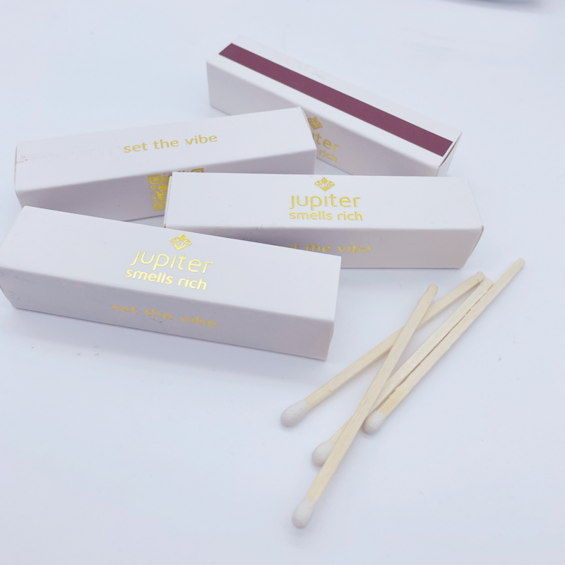 Gold Foil Customization Slender Matchbox In Custom Matches With Quality Pattern Cardboard With Colorful Match Box