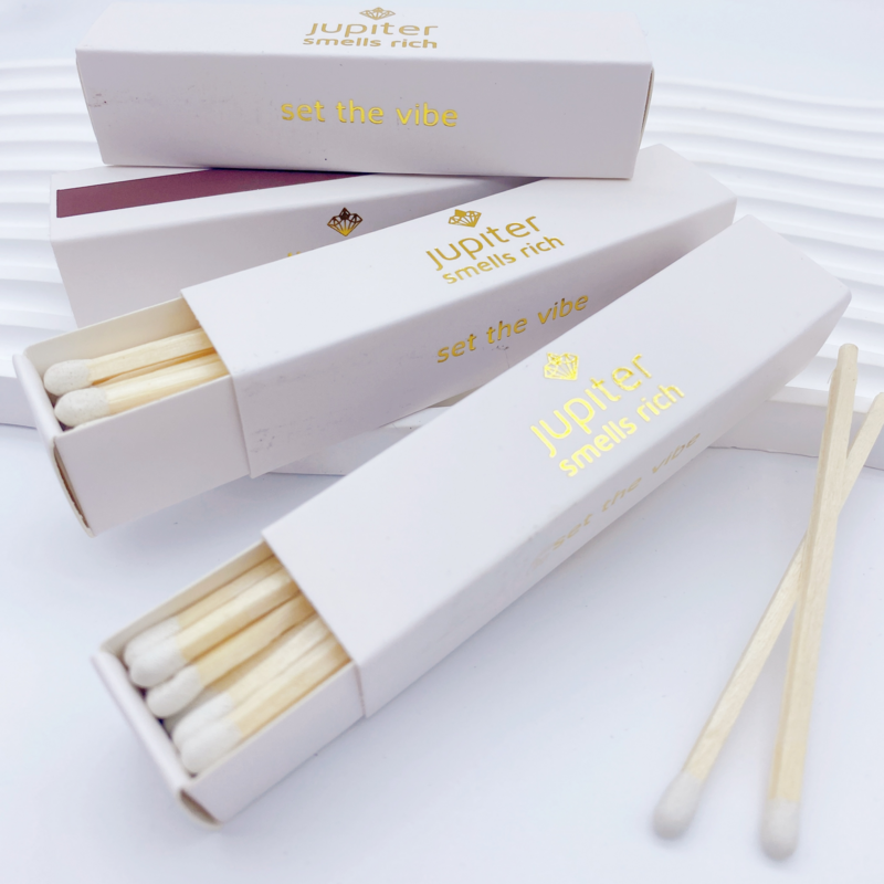 Gold Foil Customization Slender Matchbox In Custom Matches With Quality Pattern Cardboard With Colorful Match Box