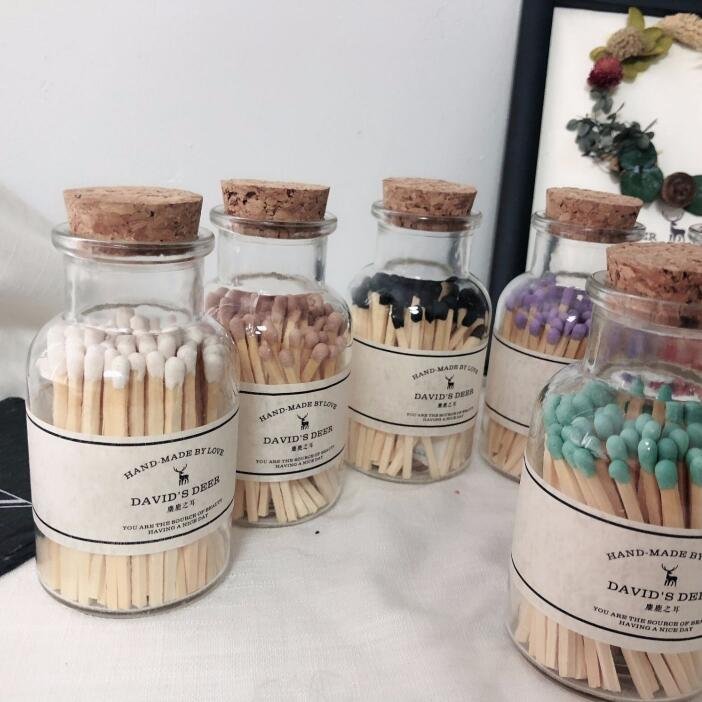 hot selling fire long decorative wooden stick safety matches in jar