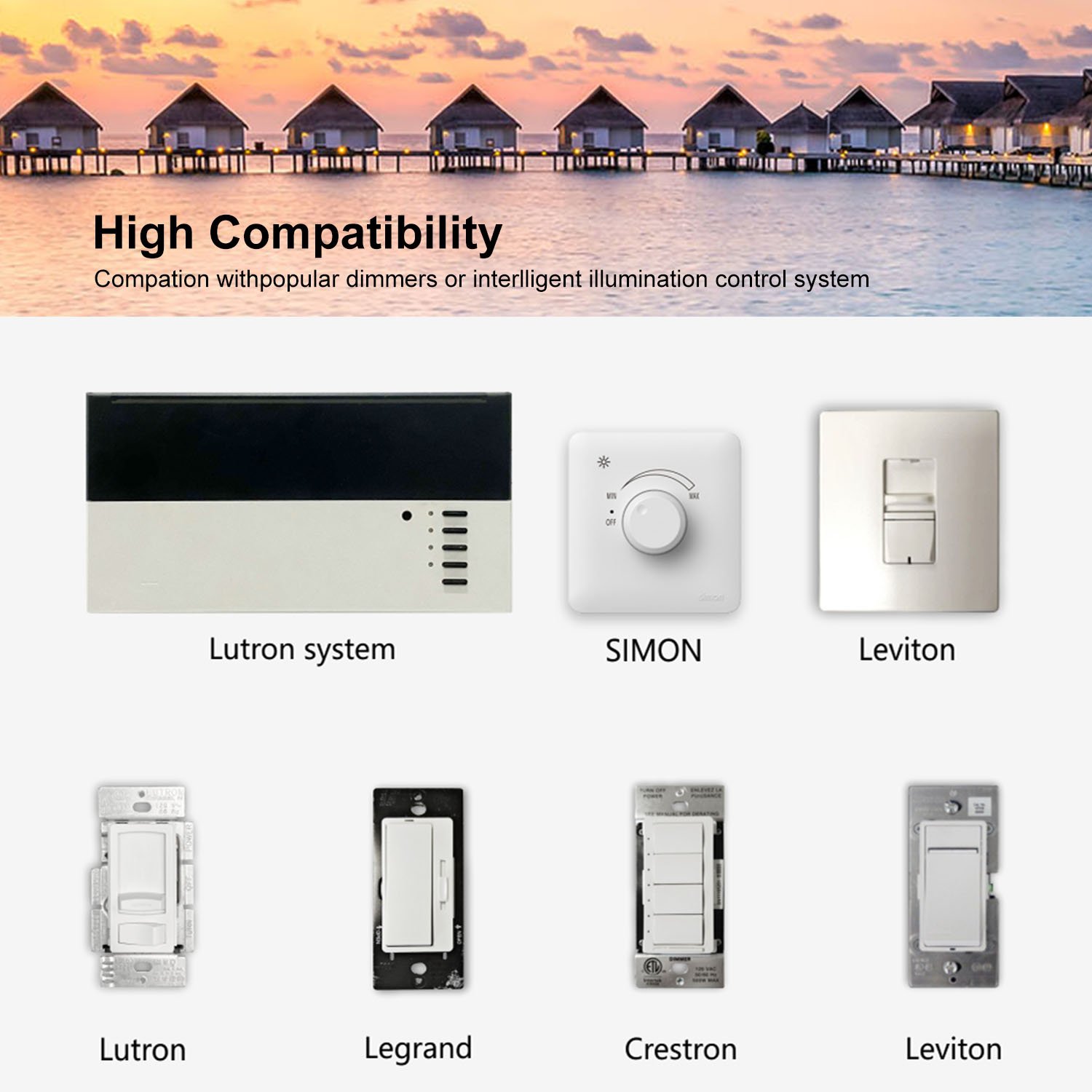 good price 50W 12V 24VMLV ELV Triac dimming driver FCC cETL listed match LUTRON perfectly