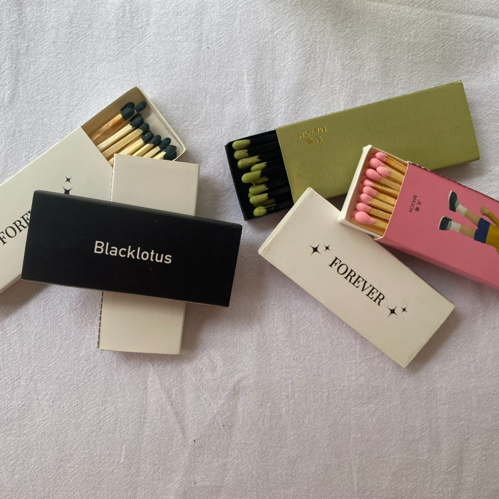 Wholesale Matchboxes Safety Custom Cigar Matches Boxes Luxury Black Matchsticks Packaging Box wood matches in bulk