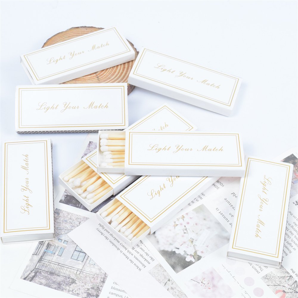 Wholesale Matchboxes Safety Custom Cigar Matches Boxes Luxury Black Matchsticks Packaging Box wood matches in bulk