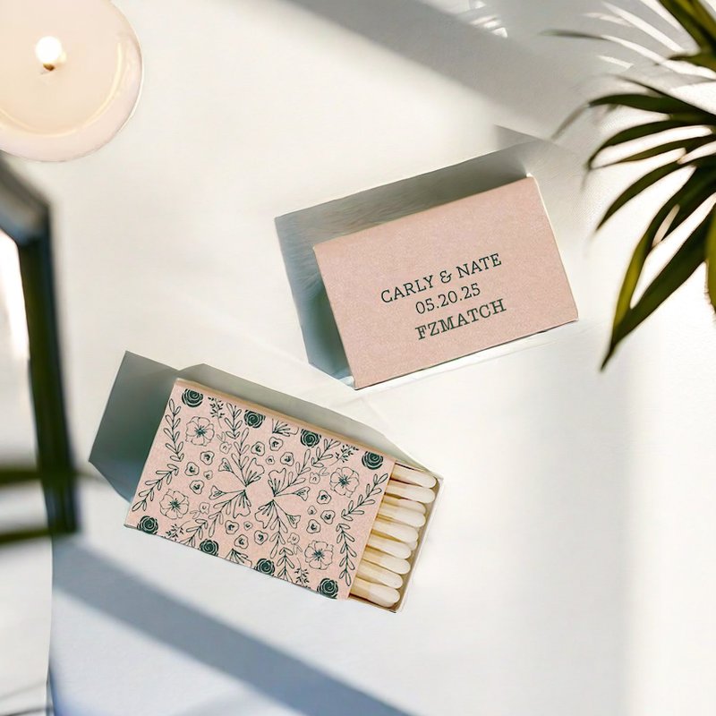 White Matchboxes Custom Logos Safe Wholesale Black Wooden Matches Household Candle Matches