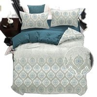 100% Cotton Printed bedsheets 4 pc set Fitted Flat in Soft quality with matching pillow cases For luxury Modern bedroom Avior