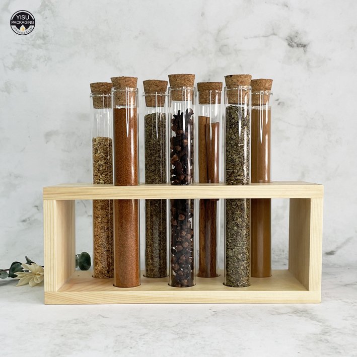 Wholesale mini wishing bottle 5ml 10ml 15ml 20ml 25ml glass vials Custom Logo Clear Glass Match Storage Jar with cork stopper