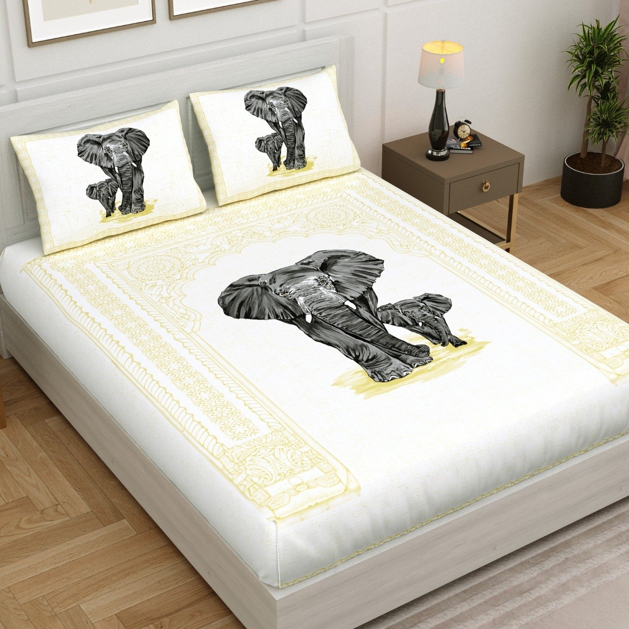 Jaipuri Cotton Printed Bedsheet