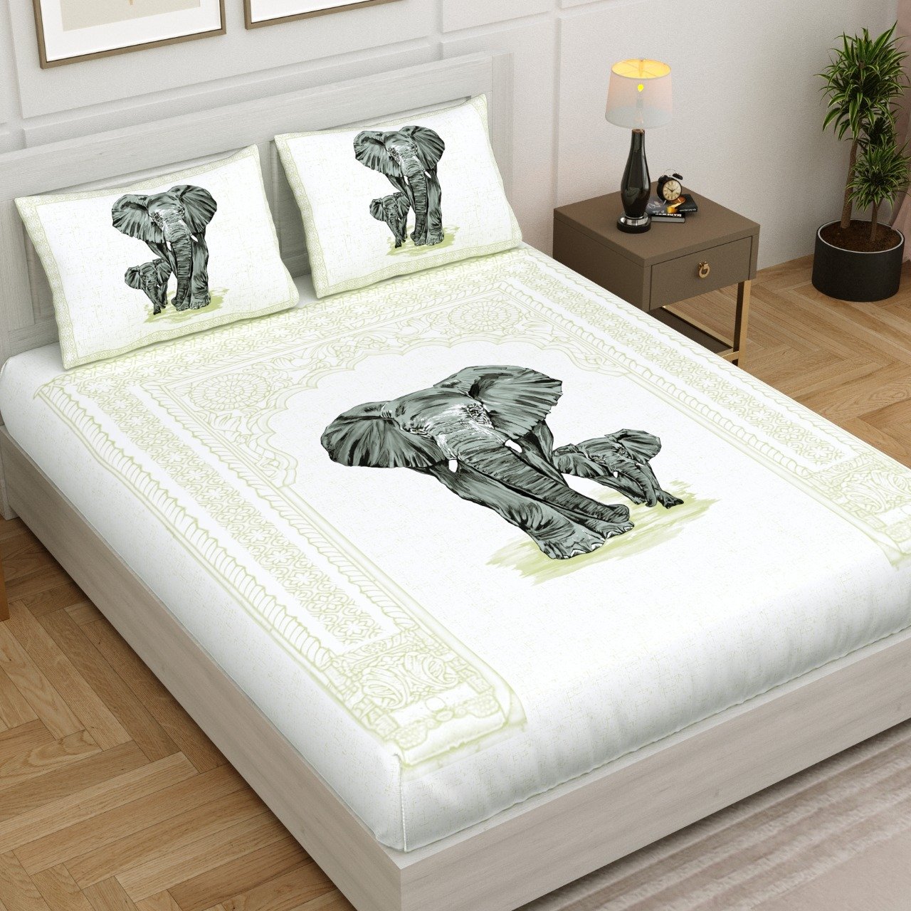 Jaipuri Cotton Printed Bedsheet