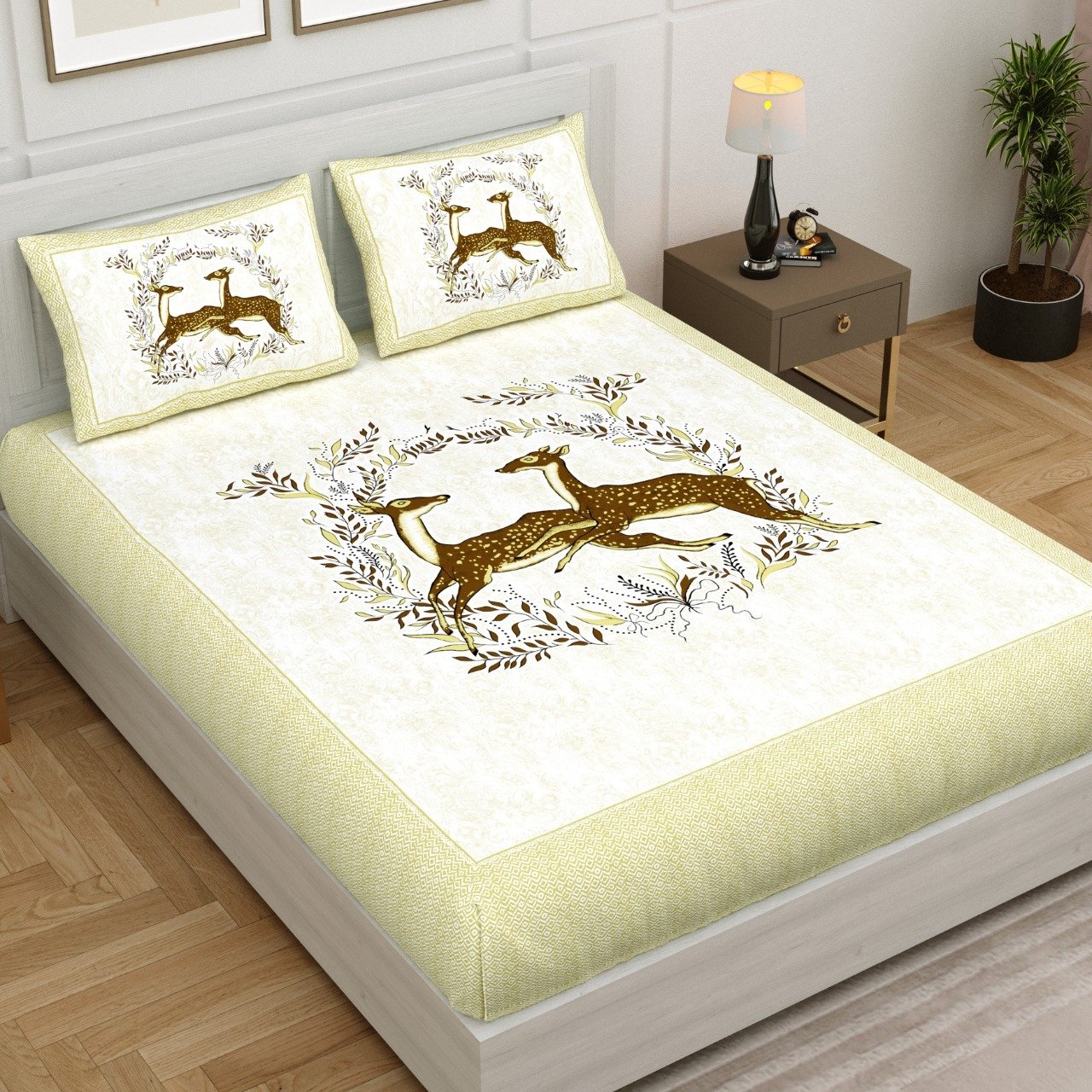 Jaipuri Cotton Printed Bedsheet