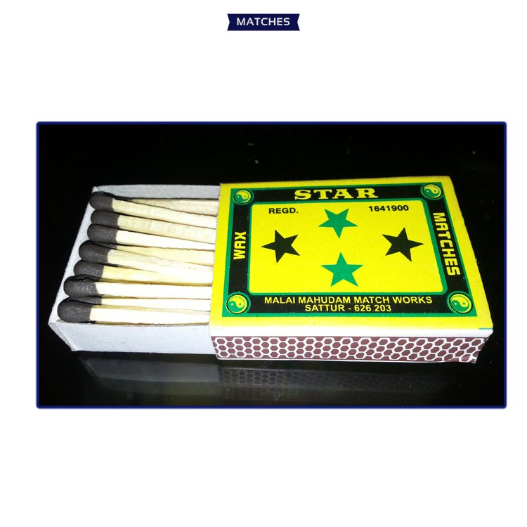 Genuine Indian Manufacturer Selling Consistent Burning Wooden Safety Matches and Kitchen match box
