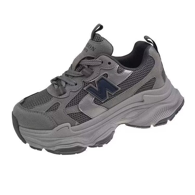 grey shoes women's new all-match women's flat sneakers casual lace up outdoor shoe