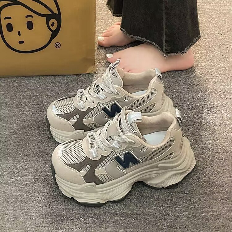 grey shoes women's new all-match women's flat sneakers casual lace up outdoor shoe