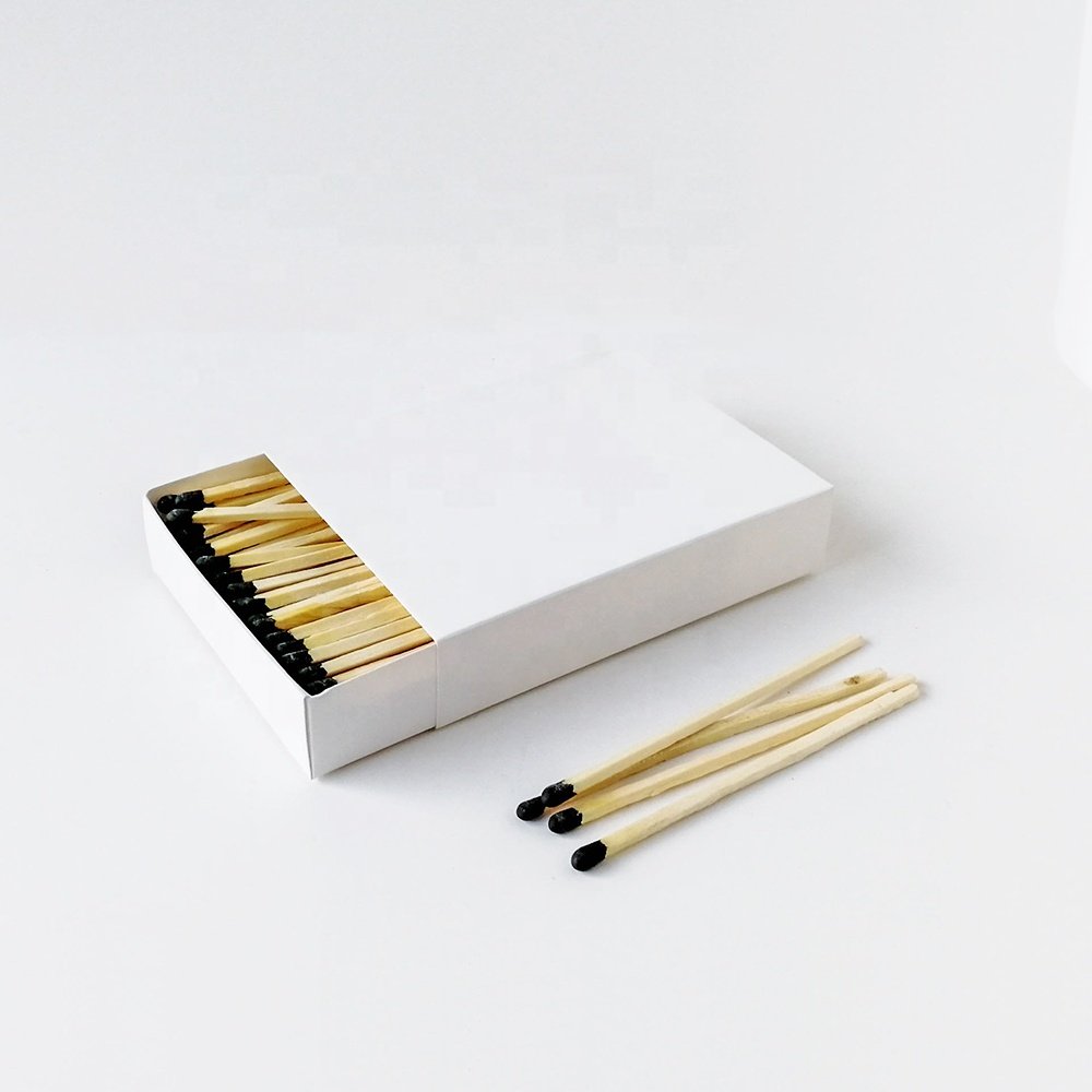 custom logo on white Square matchbox logo design 100 sticks 10 cm candle match boxes colorful long matches