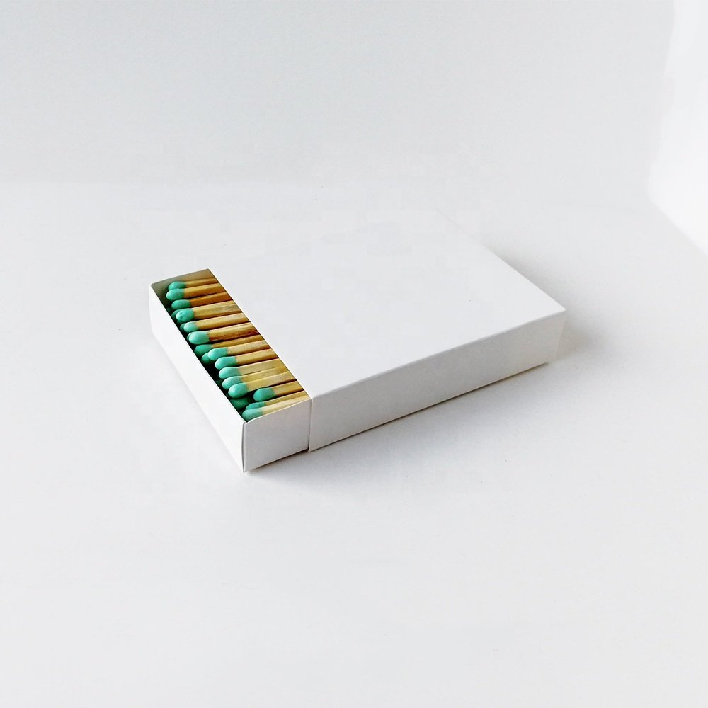 custom logo on white Square matchbox logo design 100 sticks 10 cm candle match boxes colorful long matches