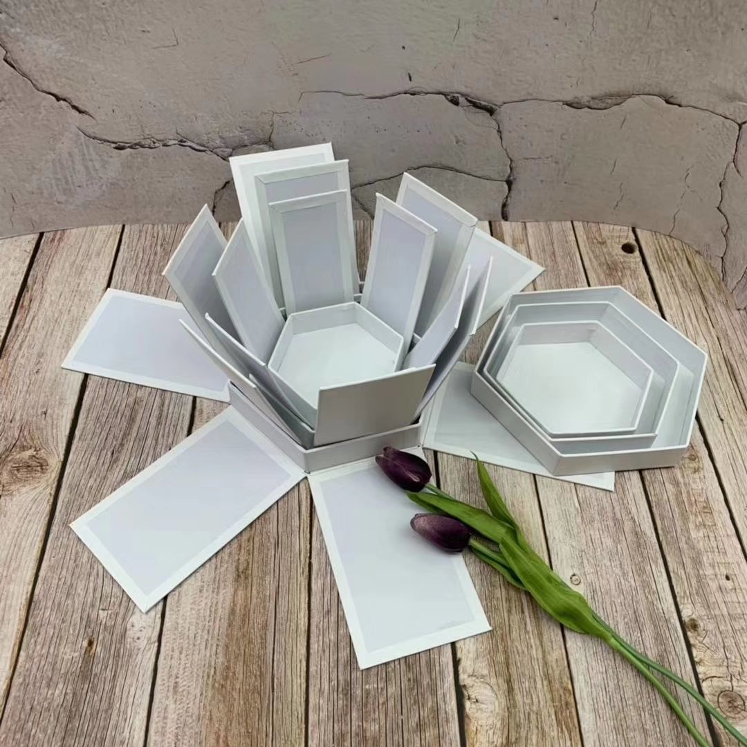 3 layer photo album surprise gift box Gift Boxes Pantone Offer Velvet Custom Handmade