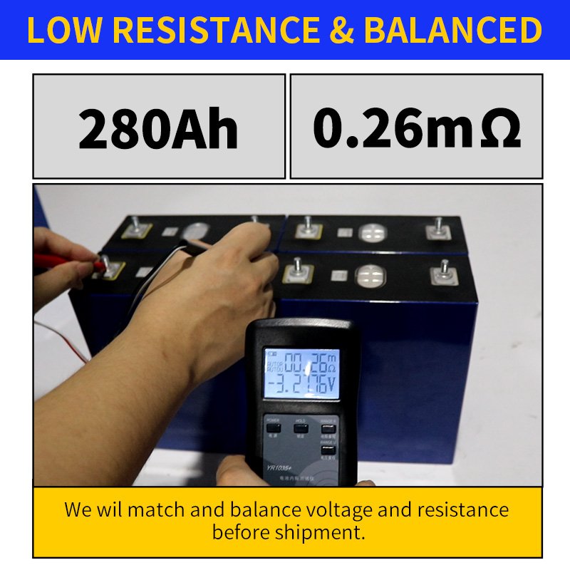  Super Capacity Fully Matched 280Ah Lifepo4 Battery for DIY 12V 24V 48 Solar Home RV Boat Energy Storage
