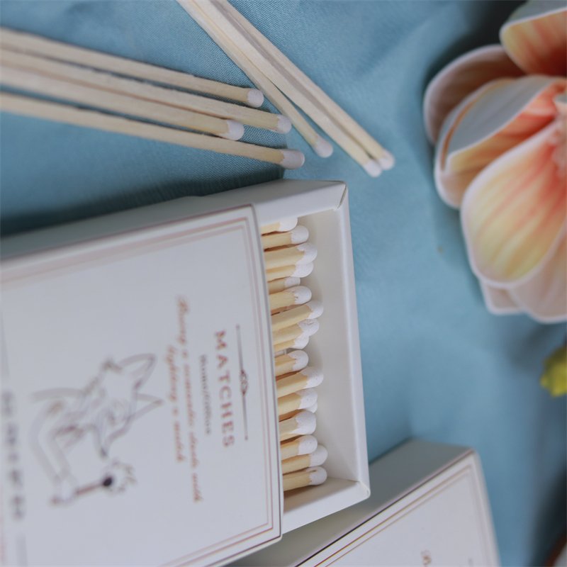 Hotel advertising promotional boxed matches customize logo on matchbox Wooden stick long white matches