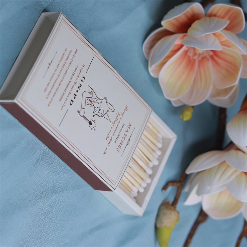 Hotel advertising promotional boxed matches customize logo on matchbox Wooden stick long white matches