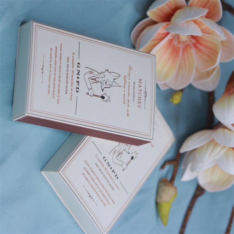 Hotel advertising promotional boxed matches customize logo on matchbox Wooden stick long white matches