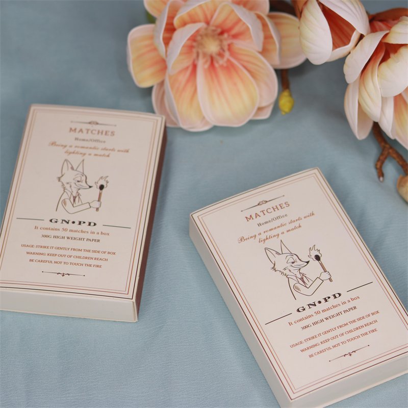 Hotel advertising promotional boxed matches customize logo on matchbox Wooden stick long white matches