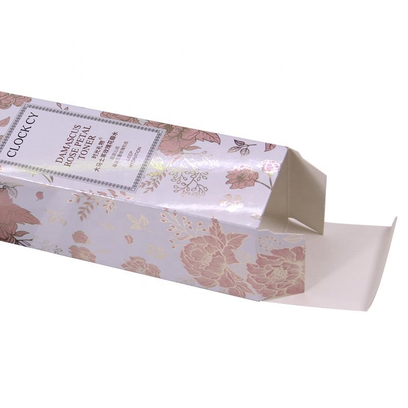 Custom retail skin care box packaging Printed folding cosmetic paper card box packaging