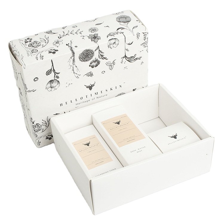 Custom retail skin care box packaging Printed folding cosmetic paper card box packaging