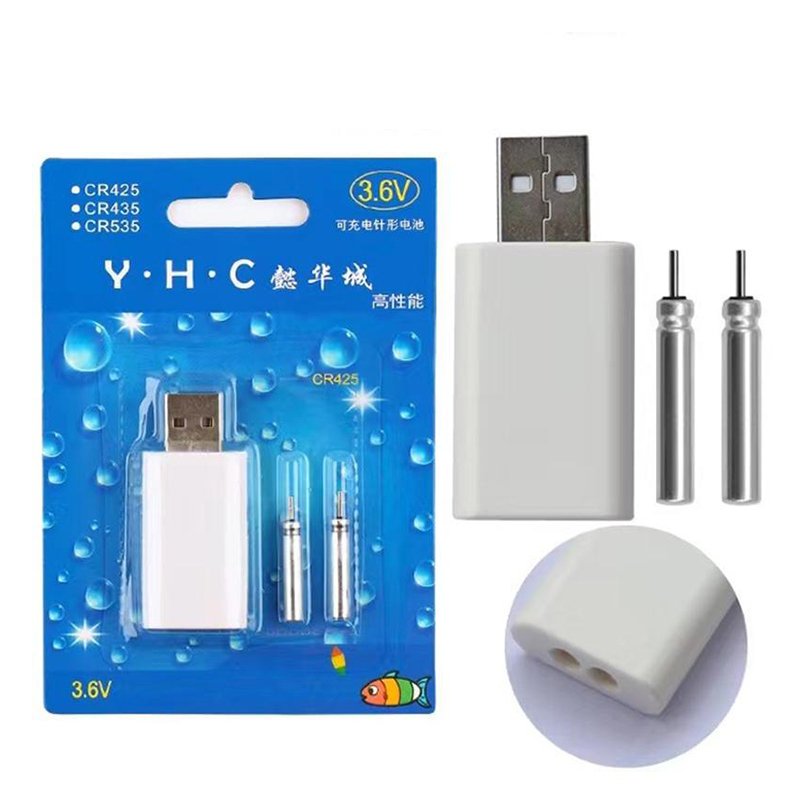 Rechargeable Cr322 Cr425 Battery Set Single and double hole Match Usb Electronic Fishing Float Battery Charger Devices set