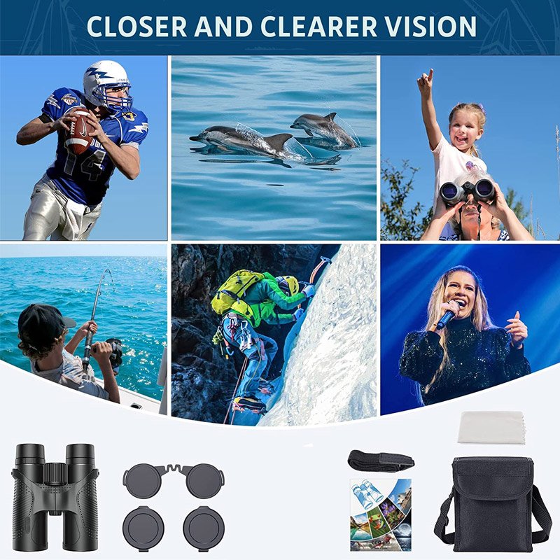 Best HD FMC BAK7 12X32 Compact Portable Lightweight Telescope Binoculars For Sale Concert Matches Watching Camping