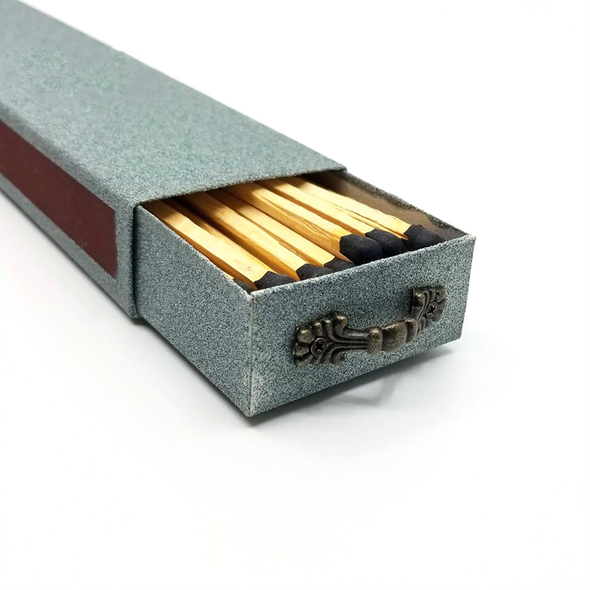 Match Factory High-Grade Pearl Paper Color Printing Bronzing Custom Safety Matchbox Set Candle Matchstick
