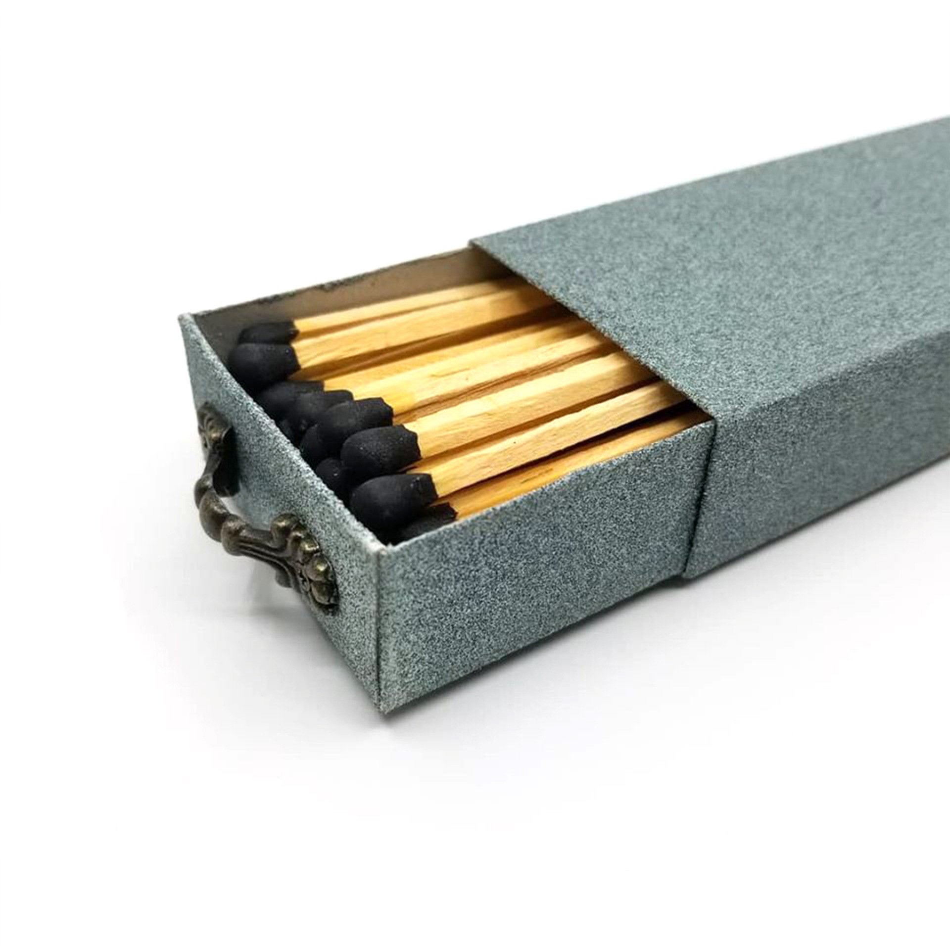 Match Factory High-Grade Pearl Paper Color Printing Bronzing Custom Safety Matchbox Set Candle Matchstick