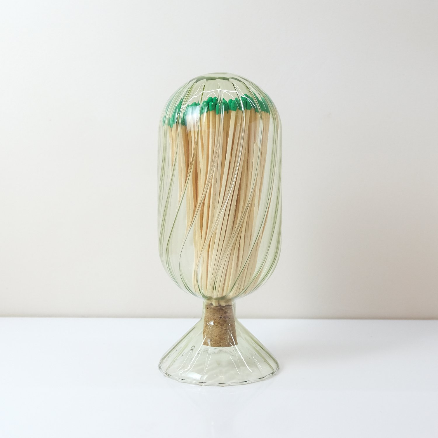 match holder with sticker Decorative Custom Logo Inverted Bottle colored matches Of matches glass