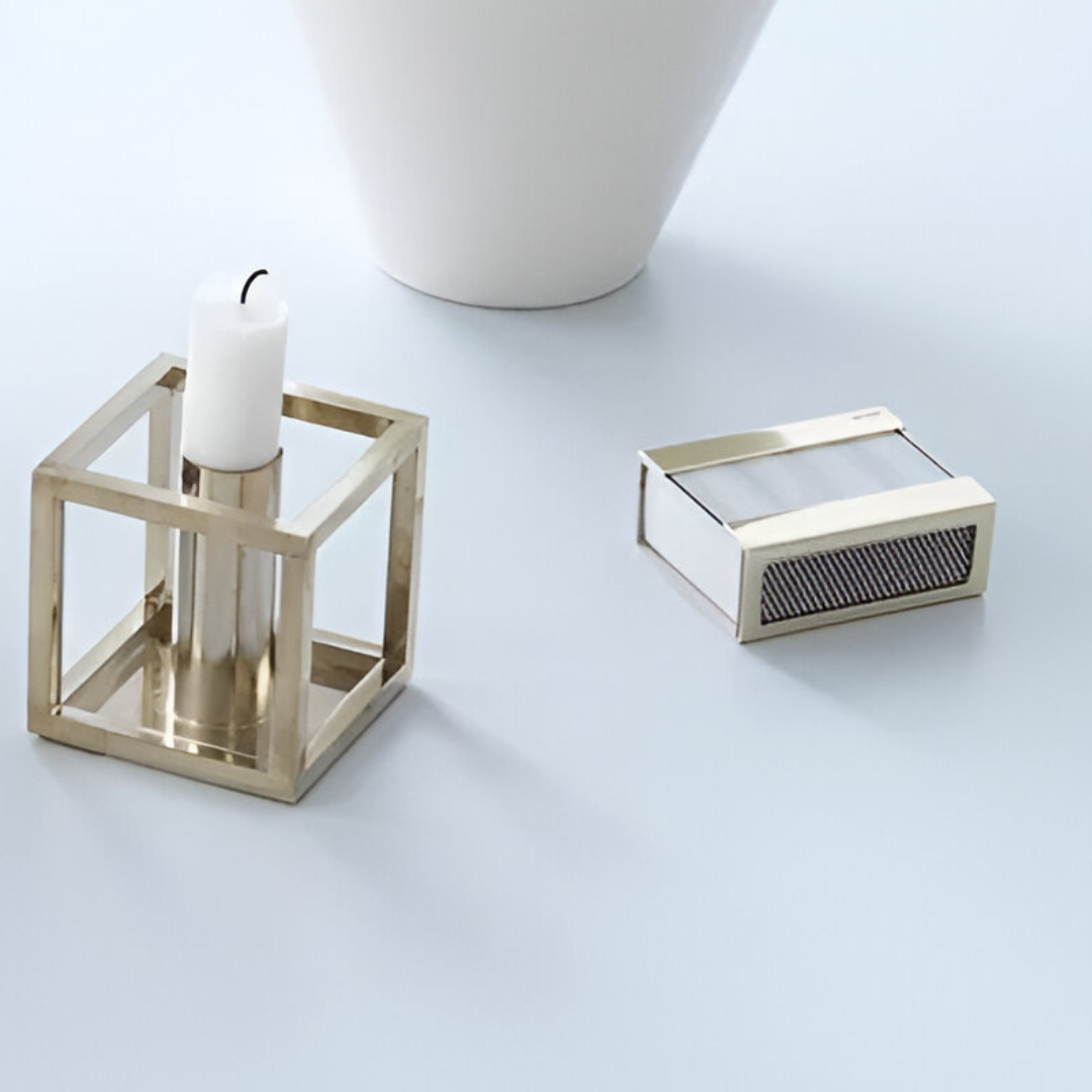 Handmade Luxury Premium Gold Brass Matchbox Cover Beautiful Design Customized Size Hot Selling Matches with Premium Gold Brass