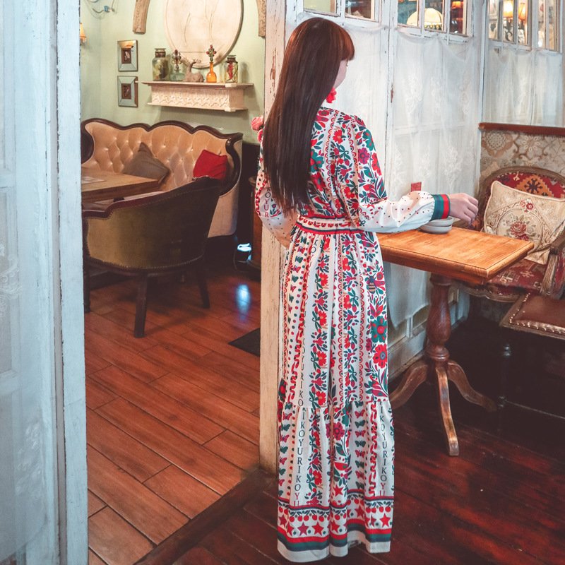 2022 fall new arrival family matching outfits casual turkey fashion dresses women lady elegant robe