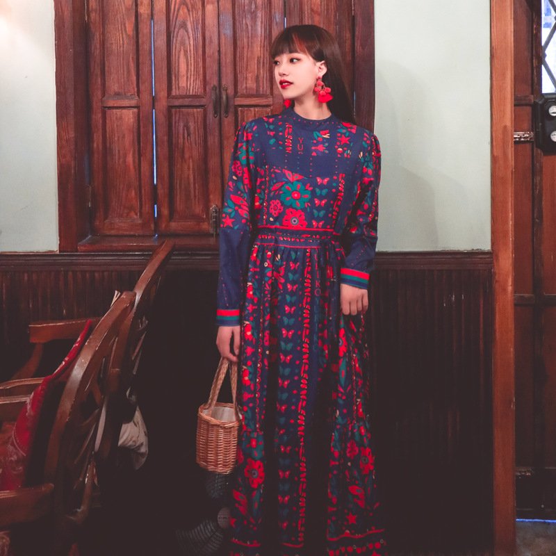 2022 fall new arrival family matching outfits casual turkey fashion dresses women lady elegant robe