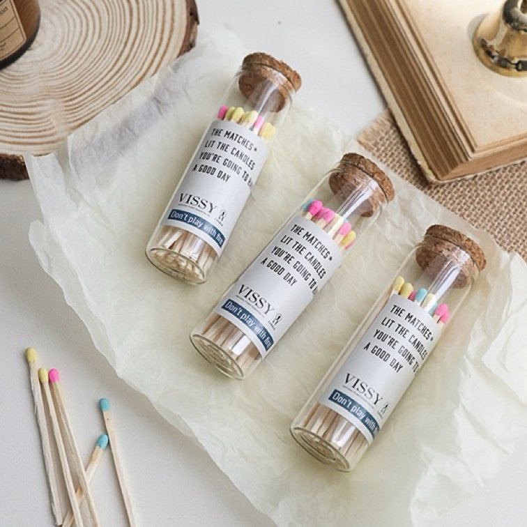 Wholesale Custom Logo Luxury Candle Matches Long Multi-colors Match Sticks