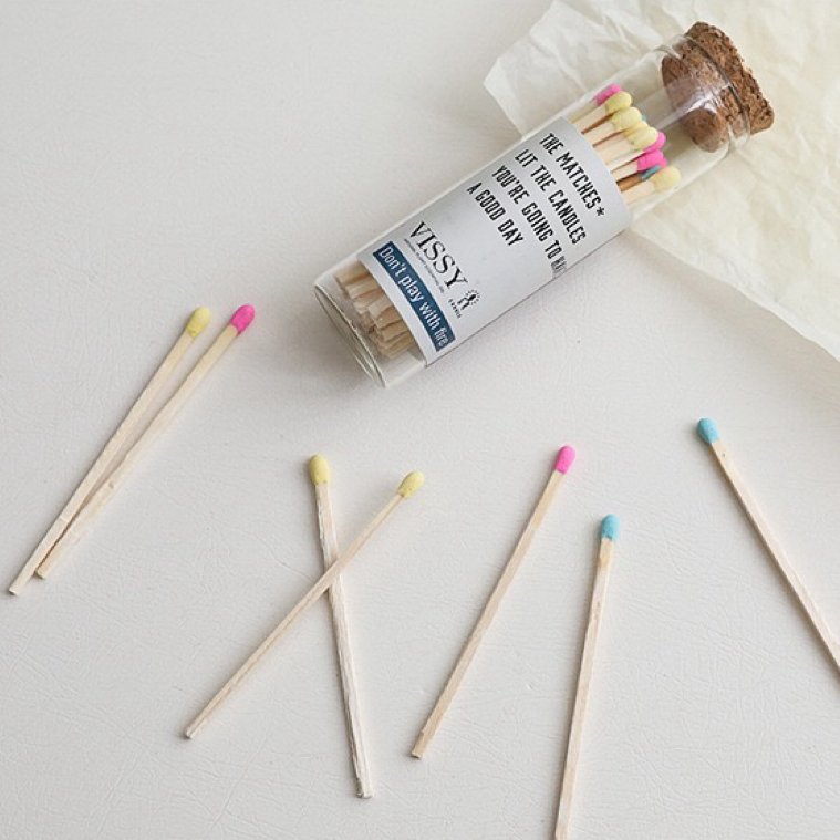 Wholesale Custom Logo Luxury Candle Matches Long Multi-colors Match Sticks
