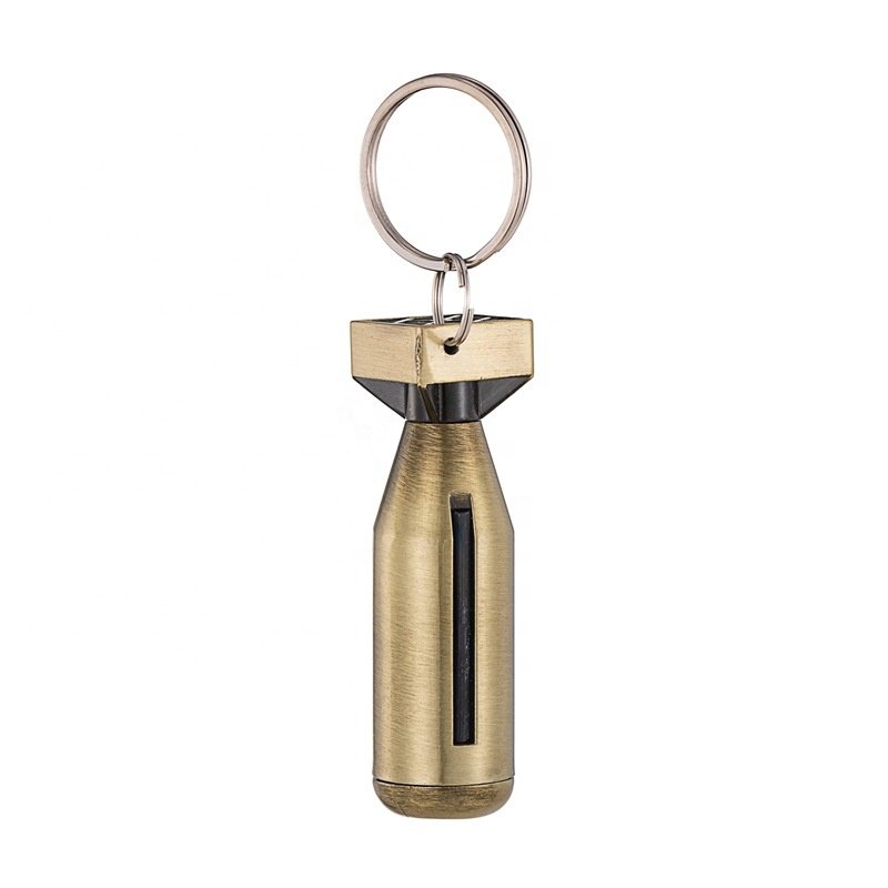 Custom Engraving Logo Metal Match Box Alloy Keychain Matchstick Lighter With Keychain