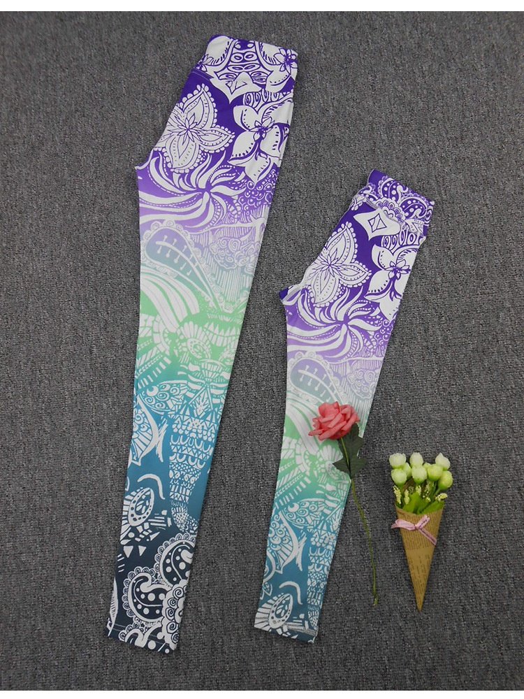 KY Custom Print High Waisted Skinny Workout Leggings for Women Matching Active Wear Sets for Mother and Daughter