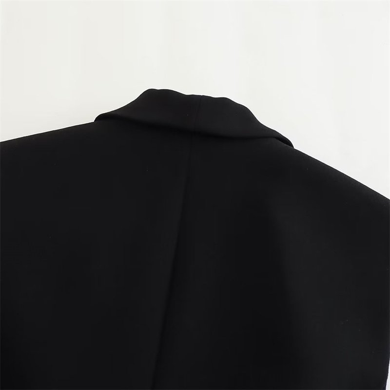 TAOP&ZA 2023 black vest women's summer new all-match slim with belt sleeveless V-neck casual elegant long vest 7848187