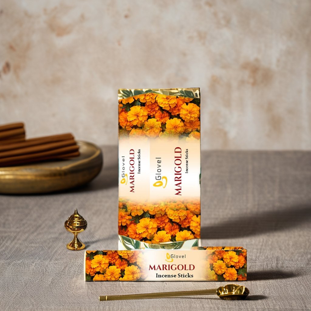Perfect quality Marigold Incense Sticks 9 inch with flat box packing Best exporter Bulk Purchase Prayer Essentials from India